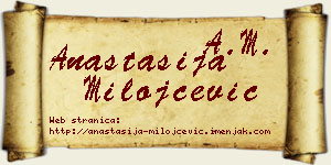 Anastasija Milojčević vizit kartica